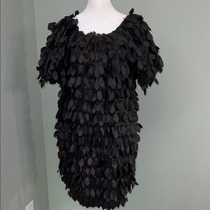 Elegant Black Ruffle Tunic